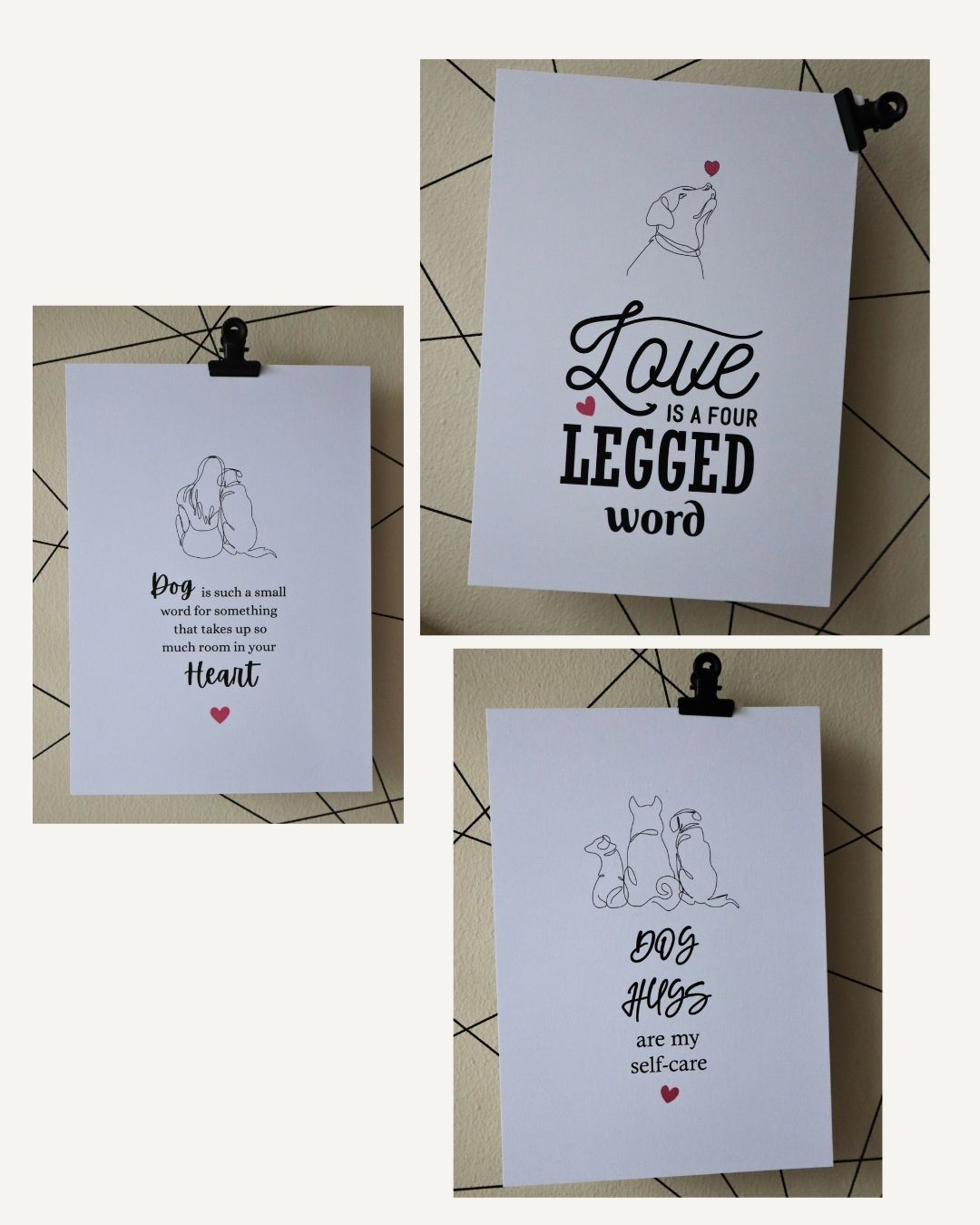 Custom Dog-Themed Print Set – Set of 3